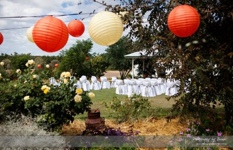 Garden lanterns at The Barn Mount Hope